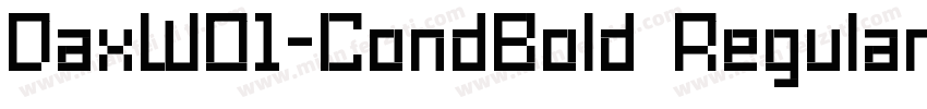 DaxW01-CondBold Regular Version 75字体转换
